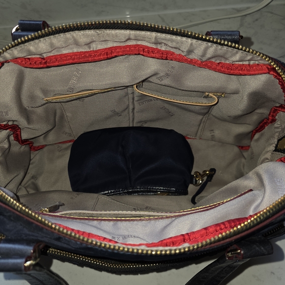 NWOT! MZ Wallace Dark Blue Shoulder Bag with Gold Details - Picture 5 of 15